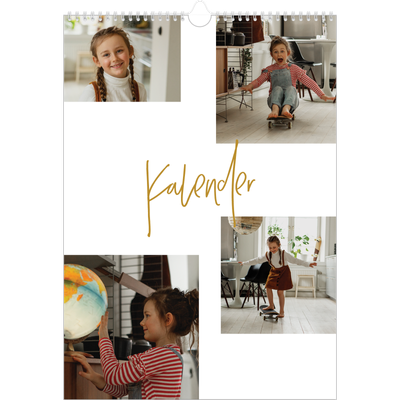 A3 Jaarkalenders — Goudkleurige letters [omslag]