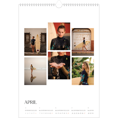 A3 Jaarkalenders — Surfing sunsets [April]