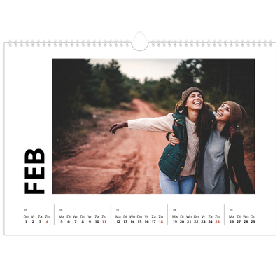 Fotokalender A3 — Witte randen [Februari]