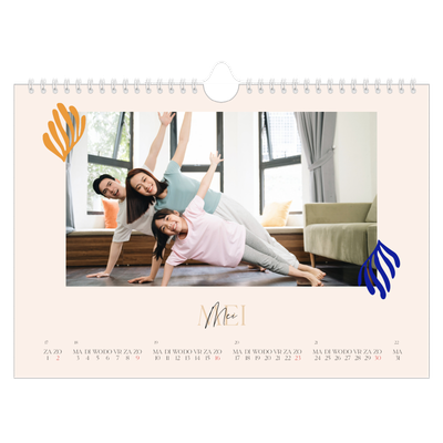 Fotokalender A4 — Minimalistisch koraal [omslag]