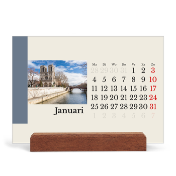 Bureaukalender met houten standaard — Bezienswaardigheden van de wereld