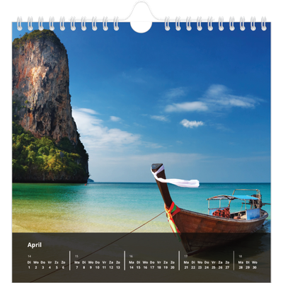 Jaarkalenders vierkant — Fotoverloop naar transparant [April]