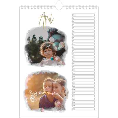 Verjaardagskalenders A4 — Foto-effecten [April]