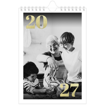 Fotokalender A5 — Grote glitter cijfers [omslag]