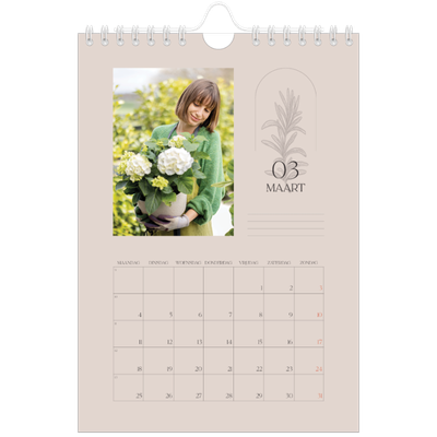 Fotokalender A5 — Simpel botanisch [Maart]