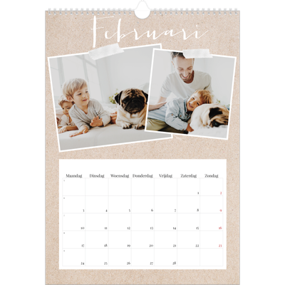A3 Jaarkalenders — Scrapbook kalender [Februari]