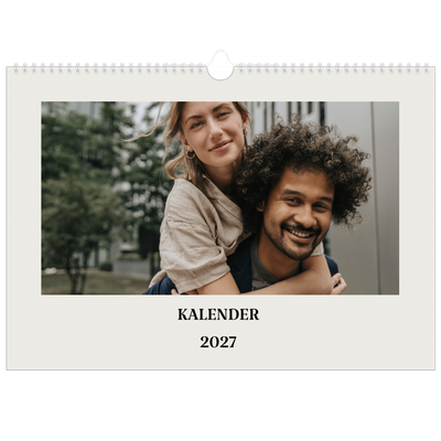 Fotokalender A3 — Simpel ivoor [omslag]