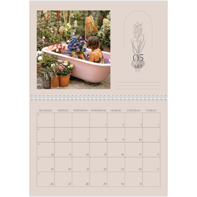 Fotokalender A4 Dubbel (30 x 40 cm) — Simpel botanisch [omslag]
