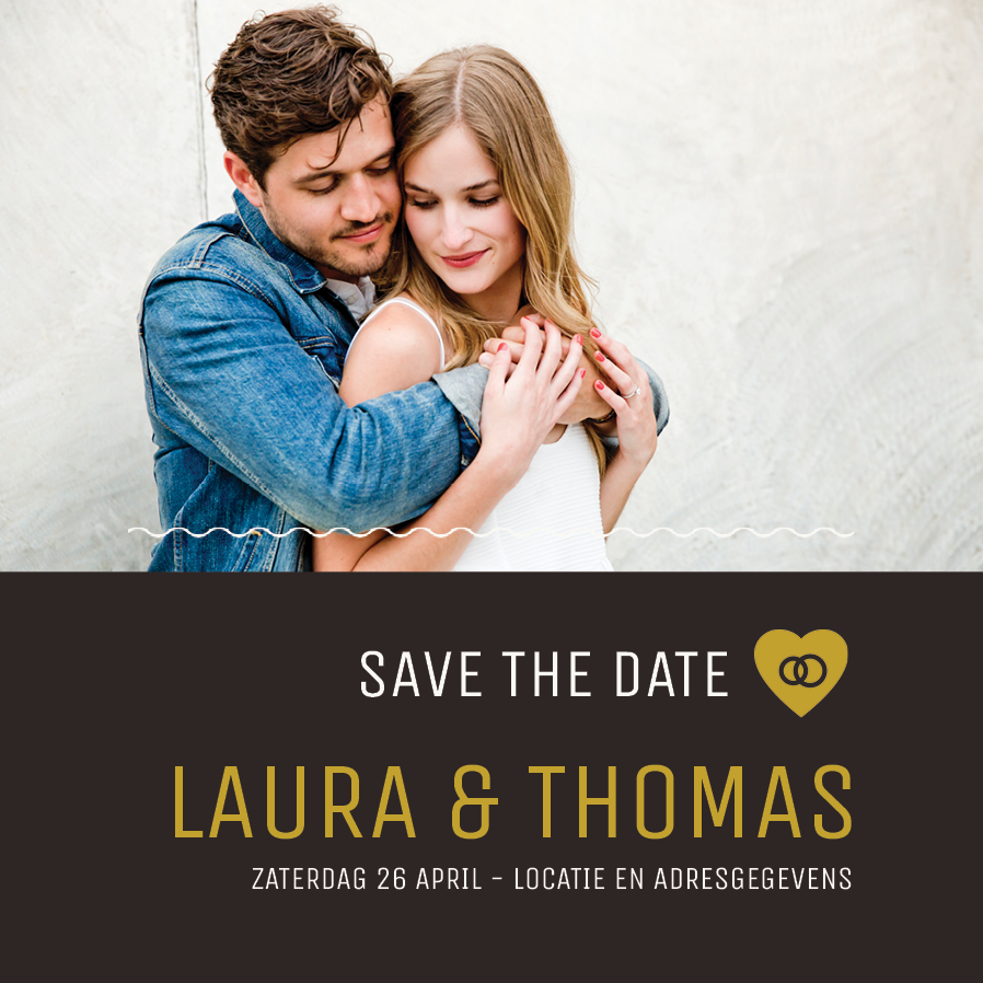 Save the date — Minimalistisch-Donker