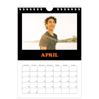 Fotokalender A5 — Vrolijke typo [April]