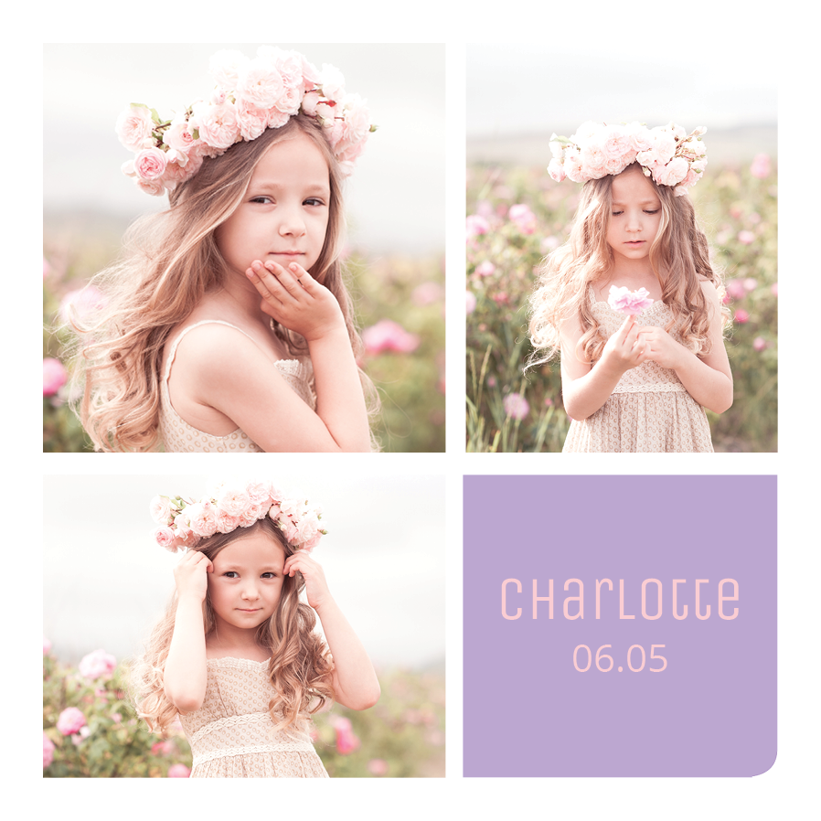 Uitnodigingen — Lila naamblok