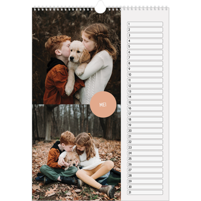 Verjaardagskalenders A3 — Fotosticker [Mei]