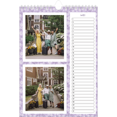 Verjaardagskalenders A4 — In volle bloei [Mei]