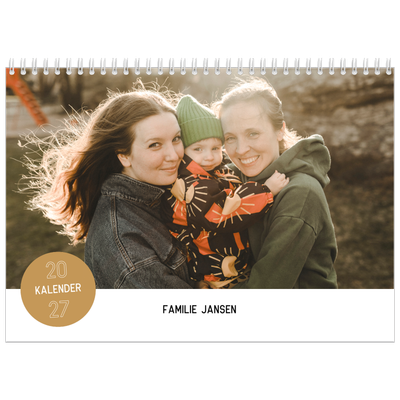 Fotokalender A4 Dubbel (30 x 40 cm) — Fotosticker [omslag]