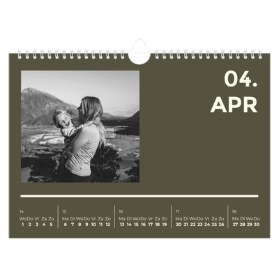 Fotokalender A4 — Modern en gedurft [April]