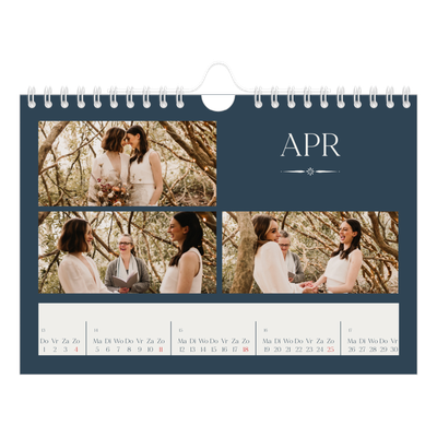 Fotokalender A5 — Leisteen & schreef [April]