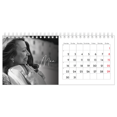 Bureaukalenders — Elegant schrift [Maart]