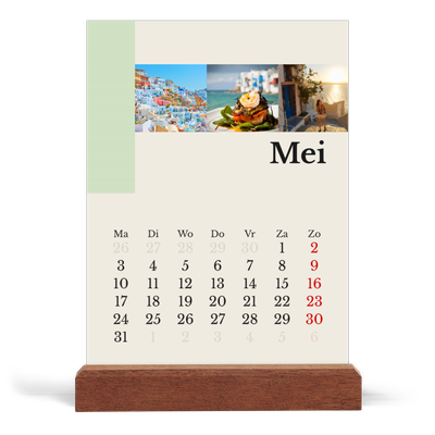 Bureaukalender met houten standaard  — Bezienswaardigheden van de wereld [omslag]