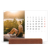 Bureaukalender met houten standaard  — Eenvoudige letters [Januari]