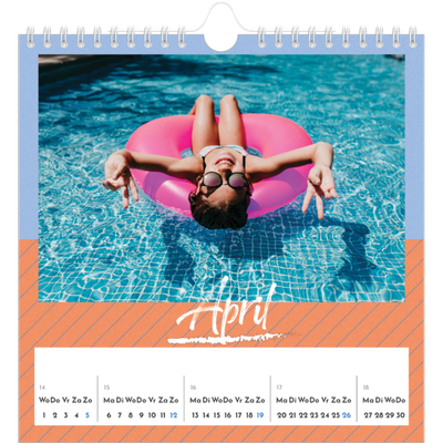 Jaarkalenders vierkant — Kleuren en patronen [April]