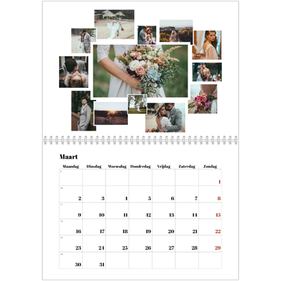 Fotokalender A4 Dubbel (30 x 40 cm) — Collage shapes [Maart]