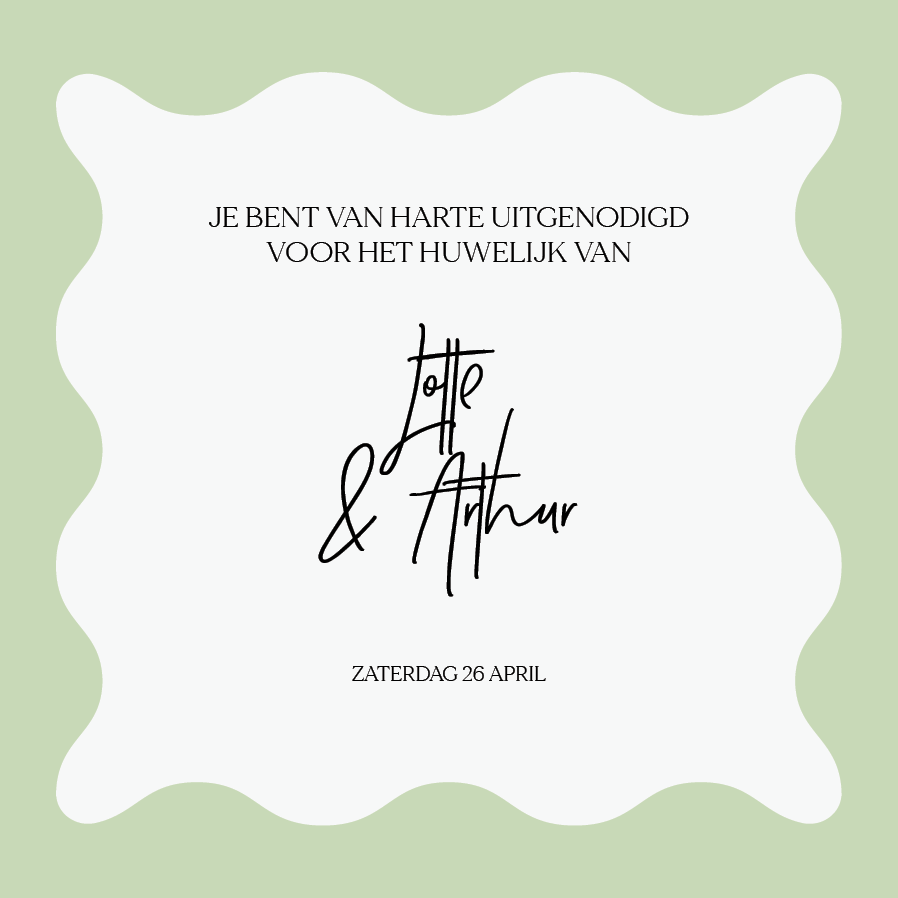 Uitnodigingen — Pastel golfjes