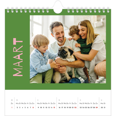 Jaarkalenders vierkant — Vrolijk & Kleurrijk [Maart]