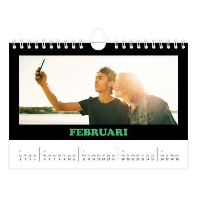 Fotokalender A5 — Vrolijke typo [Februari]
