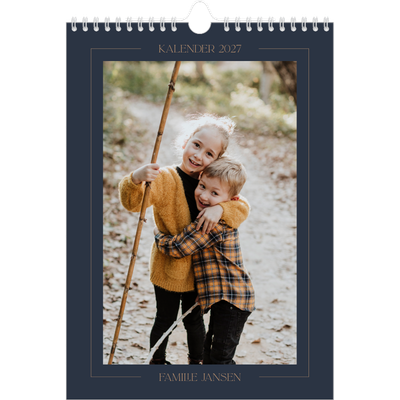Fotokalender A4 (20 x 30 cm) — Pruisisch blauw [omslag]