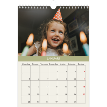 Fotokalender A4 — Pastel hoofdstukken