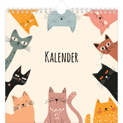 Jaarkalenders vierkant — Kattenpoten en krabbels [omslag]