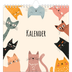 Jaarkalenders vierkant — Kattenpoten en krabbels [omslag]