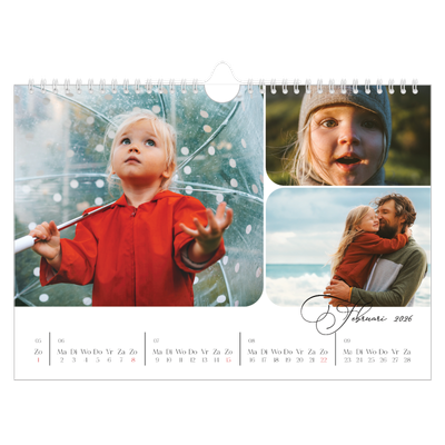 Fotokalender A4 — Momentopnamen en schrift [Februari]
