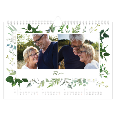 Fotokalender A4 — Klassieke bloemen [Februari]