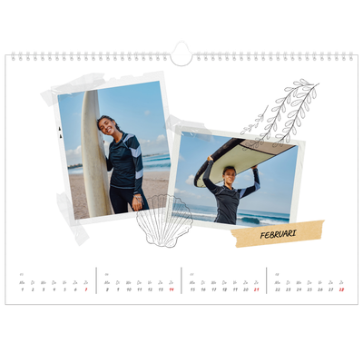 Fotokalender A3 — Plakboek flair [Februari]