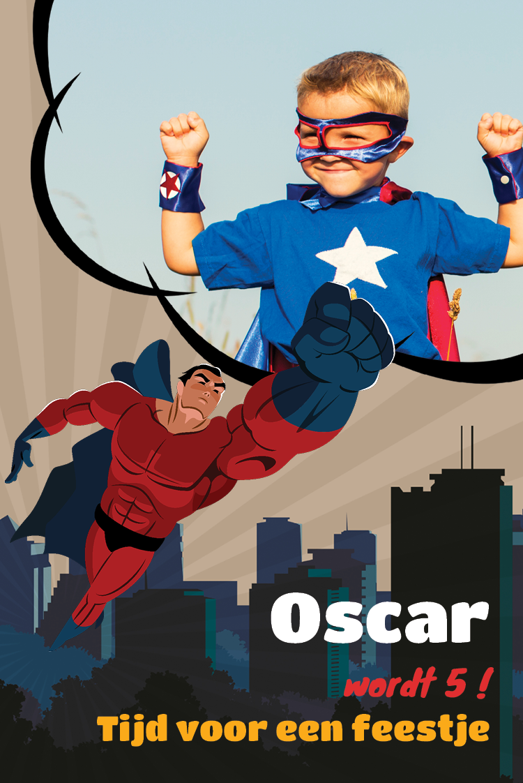 Uitnodigingen — Superheld