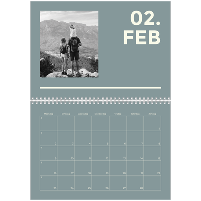 Fotokalender A4 Dubbel (30 x 40 cm) — Modern en gedurft [Februari]