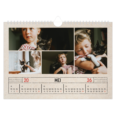 Fotokalender A4 — Craft stempel effect [omslag]
