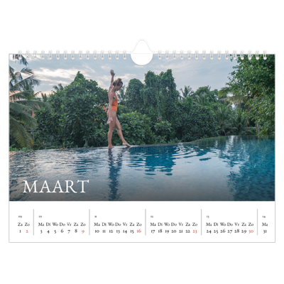 Fotokalender A4 — Eenvoudige letters [Maart]