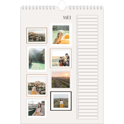 Verjaardagskalenders A4 — Fotowand gallerij [Mei]