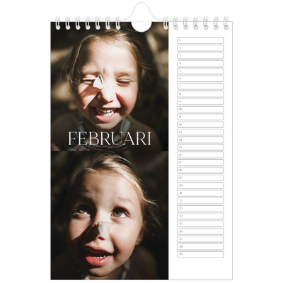 Fotokalender A5 — Twaalf grote maanden [Februari]