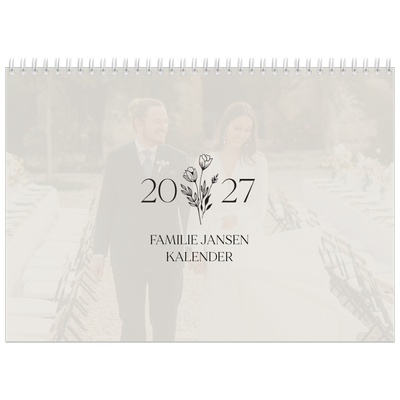 Fotokalender A4 Dubbel (30 x 40 cm) — Initialen in bloei [omslag]