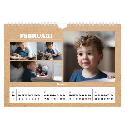 Fotokalender A4 — Magazine stijl [Februari]