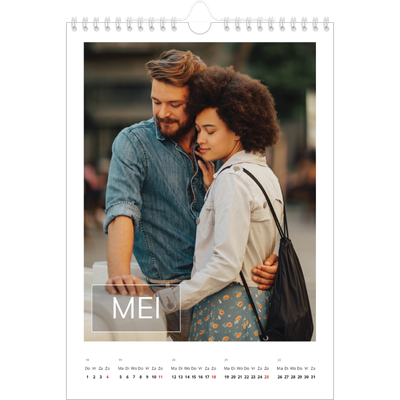 Fotokalender A4 (20 x 30 cm) — Overlay van datumvak [Mei]