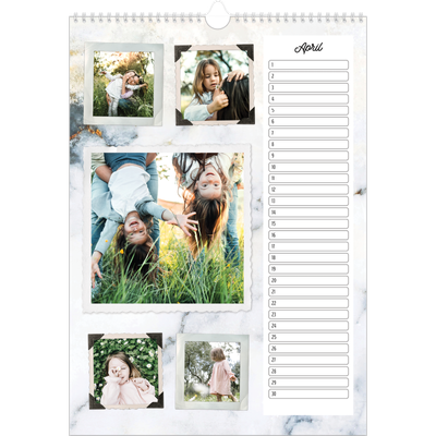 Verjaardagskalenders A3 — Fotocollage [April]