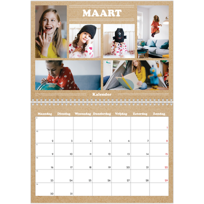 Fotokalender A4 Dubbel (30 x 40 cm) — Magazine stijl [Maart]