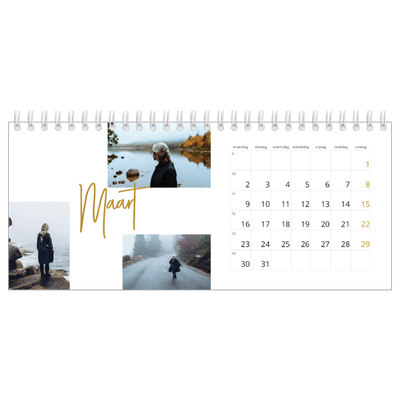 Bureaukalenders — Goudkleurige letters [Maart]