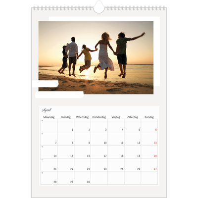 A3 Jaarkalenders — Gedempte tonen [April]