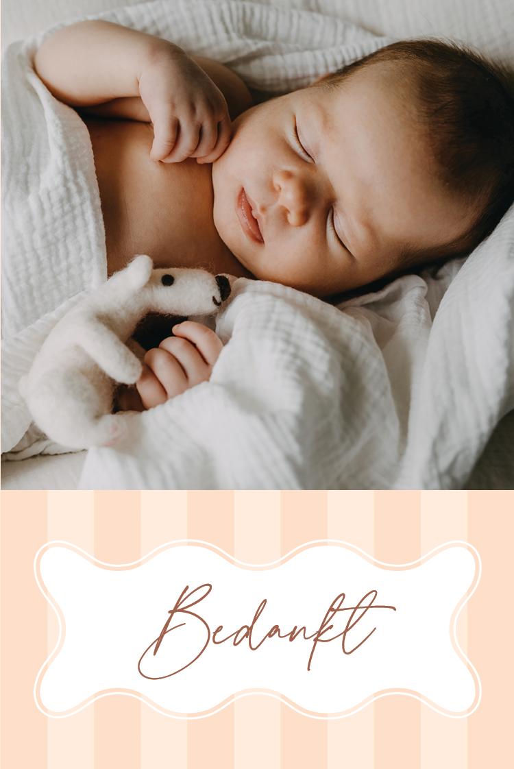 Bedankkaarten — Pastel golfjes