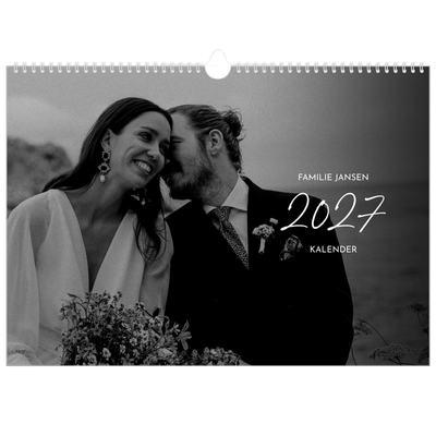 Fotokalender A3 — Elegant schrift [omslag]